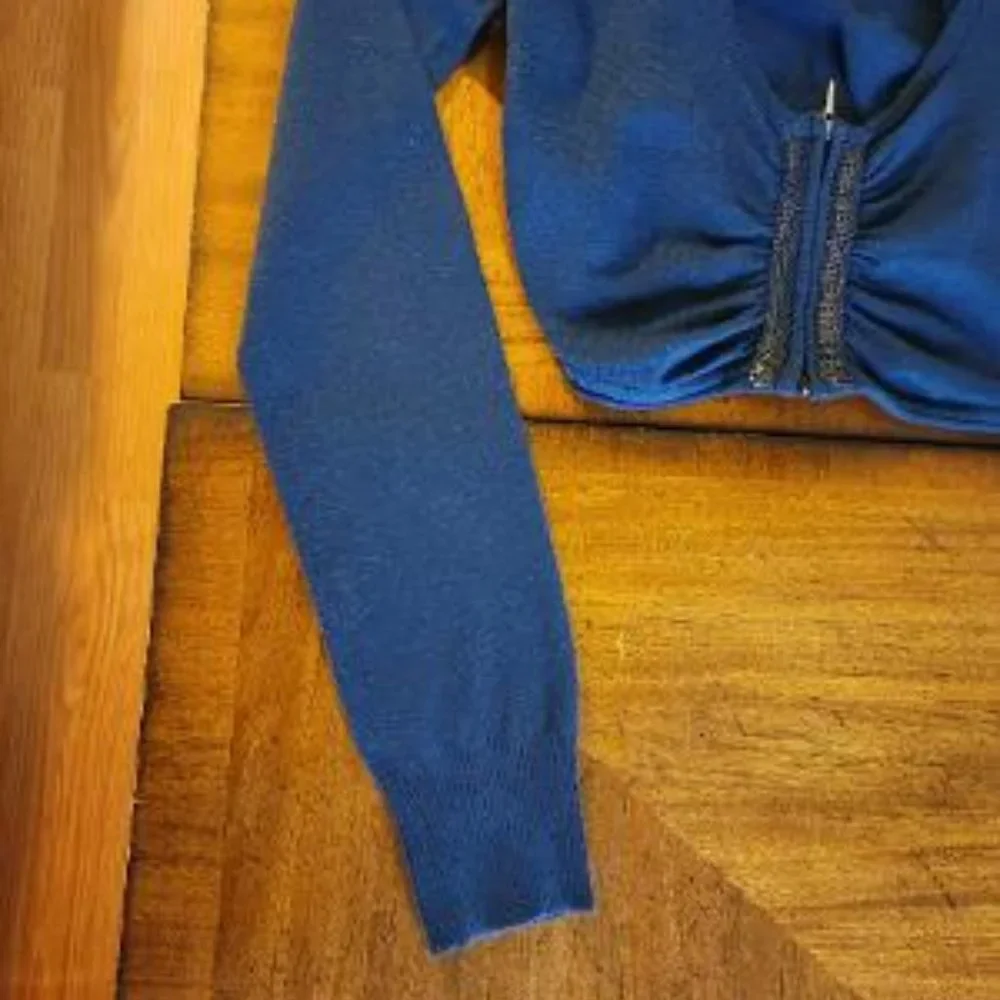 Express Navy Crop Sweater